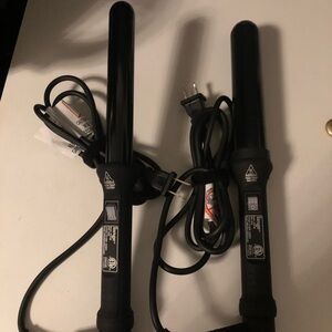 2-L'ange Hair Ondulé Ceramic Curling Wand | Salon Hair Styling Wands 1” & 1.25”